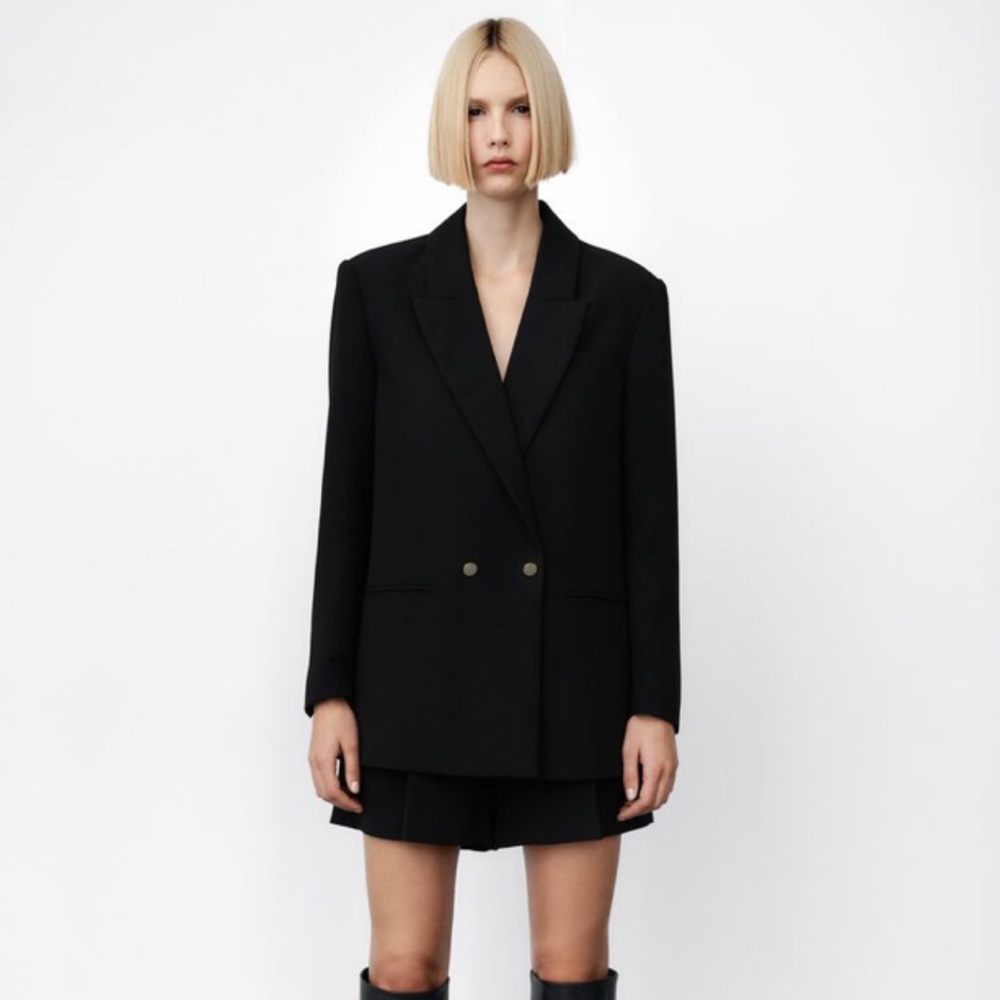 NWT Zara Oversized Double Breasted Blazer